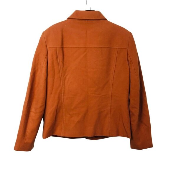 Minimalist Neutral Conrad C Camel Wool Zip Up Lined Jacket Women Size M - Picture 13 of 16